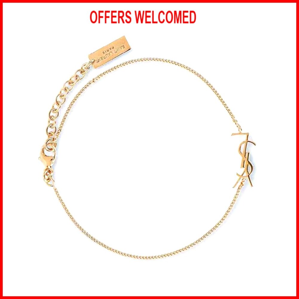 Adjustable Copper Link Bracelet With Initial Char… - image 1